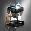 Space Aluminum Bathroom Shelve Black Accessories Shower Corner Shelf Shampoo Storage Rack Basket Holder A08627 Y200407