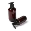 100ml-500ml brun transparent hand sanitizer flaska flytande tvål piskad mousse punkter tappning shampoo lotion shower gel flaskor