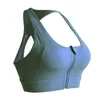 Zip Workout Crop Tops för Women Yoga Bra Running Women Sports Bra Snabbtorkande Sport Front Zipper Gym Fitness Crop1