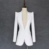 HAUTE QUALITÉ Nouvelle Mode 2020 Designer Blazer Veste Soaring Épaules Femmes Seul Bouton Blazer Vêtements Extérieurs LJ201021