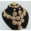 Dubaï Africain Gold plaqué mystérieux charmant collier de mode nuptiale Bracelet Bracelet Brangle d'oreille Femmes de costume de bijoux de fête de costume VTABS4931859