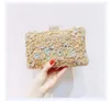 Borse da sera con pochette con diamanti dorati HBP Borse a tracolla rotonde con perle chic per le donne Nuove borse di lusso Borsa con pochette per feste di nozze luxurybags886