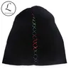 女性のための柔らかいカラフルなリボンの綿のリブ付きの帽子のための帽子春の冬のスラツィの女性の女の子の頭蓋骨のビーニーゴロス211229