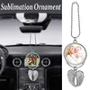 Пустые сублимационные DIY кулон ожерелье для взрослых украшения автомобиля подвеска детей день рождения подарки FY4406