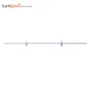 60cm Ceiling Poster Display Poster Rails Ceiling Hanging Sign Holders Metal Pole -Silvery With 2 Plastic Clear Clip | Loripos