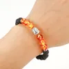 Bracciale con fili di perline di Buddha in pietra naturale Bracciale con perline di lava diffuso con olio di Yoga Chakra per gioielli di moda da donna e regalo di sabbia