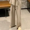 Yeni Moda Kış Kadınlar Kalın Sıcak Örme Külot Kazak İki Parçalı Takımlar +Yüksek Bel Gevşek Geniş Bacak Pantolon Seti T200917