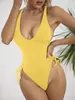 Mujer Mayo Push Up Swimwear Designer Criss Cross Back One Beach Suit Suit Budient Print Plavky Sexy One Piece Women Swim256s