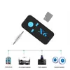 X6 Trasmettitore Bluetooth Adattatore per auto Ricevitore Audio Wireless Mini AUX USB Jack da 3,5 mm Kit vivavoce per auto