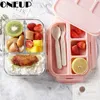 UNEUP LUNCH Box Dla Dzieci Szkło Kuchni Mikrofalowe Bento Box Pojemnik na żywność Z Przechowywania Przechowywania Szkoła Szkolna Kuchnia Comida T200710