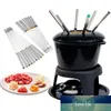 6PCS In Acciaio Inox Cioccolato Forchetta Piatto Caldo Barbecue Carne Forchette Formaggio Frutta Dessert Forchetta Fonduta di Fusione Spiedo Utensili Da Cucina