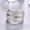 Choucong New Arrival Sparkling Classical Jewelry 10KT White Gold Fill Pave White Sapphire CZ Diamond Gemstones Women Wedding Band Ring5555908
