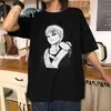أنيمي gaara جرافيك تي شيرت المرأة قمم الصيف قصيرة الأكمام اليابانية ساسكي الزى المتناثرة فاسق الملابس امرأة بلايز G220228