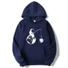 Luvtröjor herr Sweatshirts Modemärke Astronaut Rolig Design Tryck Blended Bomull Vår Höst Man Casual Hip Hop Hoodie