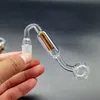 Großhandel Glas Ölbrenner Wasserrohr Dicke Doppelschicht Filter Herd Verbindung 14mm Stecker für Bong Öl Dab Rig