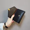 2021 New Women Wallets Leather Purse Fashion Tri-fold Simple Black Short Wallet High Quality Soft Purse Leather Small Coin Pocke