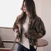 [EWQ] Autumn Winter Korean värme trend grova blomma damer rockar kort casual jacka kvinnor designer kashmir ytterkläder