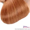 30 Extensions de cheveux Micro Link Auburn moyen 100 cheveux humains Remy pointe en U droite fusion de kératine cheveux pré-collés 05gs 100 brins6040160