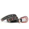 Sninestone riem cowgboy bling bling crystal blauw westerse lederen riemspen gesp voor MEN1519724