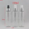 32 uds, 150 ml de metal plateado negro/blanco transparente bomba de pulverización botella de contenedores, botellas cosméticas de perfume transparente de alta calidad buena calidad