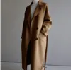 Donne inverno cappotto femminile largo cintura con cinghia di lana miscela di lana cappotti oversize outwear lungo la giacca di moda da donna nuovo