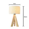 Lampes de livre modernes E27 luminaire de lecture lampe de Table en bois avec abat-jour en tissu lampes de bureau de chevet en bois