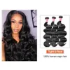 Brasilianische Körperwelle Haargewebe Bundles natürliche Farbe 100 Haje Haarthebewebe 4 Stück 1026quotno Remy Hair Extensions3456001