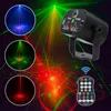60 Patterns LED Disco Light Proiettore laser di Natale Luce da festa USB Ricaricabile RGB Stage Light per Home DJ Halloween Show Y201006
