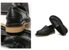 Mocasines negros con flecos calientes, zapatos de hombre, zapatos casuales de cuero genuino para hombre, zapatos de punta redonda hechos a mano para hombre