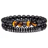 Bracelets de charme VINSWET 2PCS BRACELETA DE MENOS HOMEM MAN NATURAL TIGER ELENTE ELENTE HEMATITE RECEBENDIDO HOMME Energia Jóias de jóias Fawn22