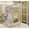 데스크 알람 시계 빈트 라타가 가능한 시계 클래식 거실 장식 TV 캐비닛 럭셔리 시계 홈 장식 UOB3T