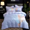 Pościel amerykański kwiat pościel bohemia 100% bawełniana okładka kołdra + płaska arkusz + Poszewka 4 SZTUK King Queen Bed Set T200706