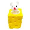 Mouse e Queijo Brinquedo Preguiçoso Esconder e Procurar Stress Relief Squishable Figuras Antistress Bloco StressBusting Fidget Brinquedos