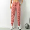 Pantalons de yoga Cordon de serrage taille élastique Joggers tenues de yoga sport coupe ample respirant vêtements de sport femmes pantalon en cours d'exécution Fitness poche décontracté collants globaux