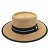 Wide Brim Hats Mistdawn Unisex Straw Solid Pork Pie Summer Outdoor Party Street Beach Sun Hat Boater Sailor Top Cap1