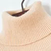 Women's Sweaters Turtleneck Women Pullover Sweater Knitted Basic Casual Top Fashion Love Print Autumn Korean Removable Sleeves Solid Knitwea