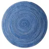 Round Woven Placemat,Table Pad Heat Resistant Mat Linen Non Slip Table Coaster Home Decoration Christmas Mat T200703