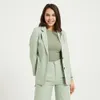 Wixra Women s Blazer Summer Autumn Pretty Color Green Blazer Button High Street Long Sleeve Coat 2020 Outerwear LJ201021