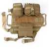 Vest Tactical Military Dog Harness Set with Pouch Molle Pet Clothing Jacket Adjustable Nylon Large Dog Patrol Equipment