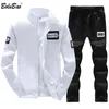 رجال Bolubao مجموعة Swetpants Sportspants Spring Summer Clothing Disual Sportswear Tracksuits Sweatshirt Suit Suit 201204