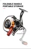 Novo HM1000-7000 bobinas de fiação de pesca 8kg max arrasar carretel pesca 5.2: 1 Pesca de bobina de carretel de metal de alta velocidade