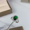 Verastore 18K Gold Inlay Rings Ny High Qulity Emerald Zircon Diamond Rings for Women Luxury Wedding Jewelry255p