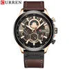 Curren watch men fashion Quartz watch кожаные ремешки спортивные часы. Начатые часы хронограф часы мужской творческий дизайн Dial8234334