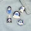 Cartoon Leuke Astronaut Emaille Pins Prachtige Ruimtes Sterren Pil Zak Broches Voor Kinderen Gift Reversspeldjes Kleding Tassen