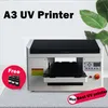 A3 UV-printer kleine platte inkjet met inkt en accessoires cilindrische wijnfles mobiele telefoon case metalen glazen 3D-kleur printing productie apparatuur