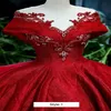 Luxo Vermelho Vestidos De Noite Bling Lantejoulas De Cristal Sem Mangas Bola Vestidos De Prom Vestidos Personalizados Formal Party Vestidos Robes de Mariée
