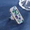 Hochwertiger bunter CZ-Ring für Frauen und Mädchen, modisch, Verlobung, Hochzeit, Charm, Party-Schmuck 652941231675