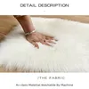 Plush Soft Sheepskin Carpets For Living Room Decoration Fur Rugs Bedroom Bedside Floor Mat White Pink Oval Imitation Wool Rug 220301