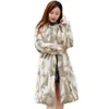 Robe de Noël véritable naturel x-long manteau de fourrure de lapin pleine peau dames 90cm de long réel manteaux de fourrure de lapin outwear sur manteau 201103