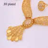 Gioielli Gioielli in oro di lusso africano Etiopia Dubai regalo per la festa di nozze per le donne Collana da sposa Bracciale orecchini anello set 201222